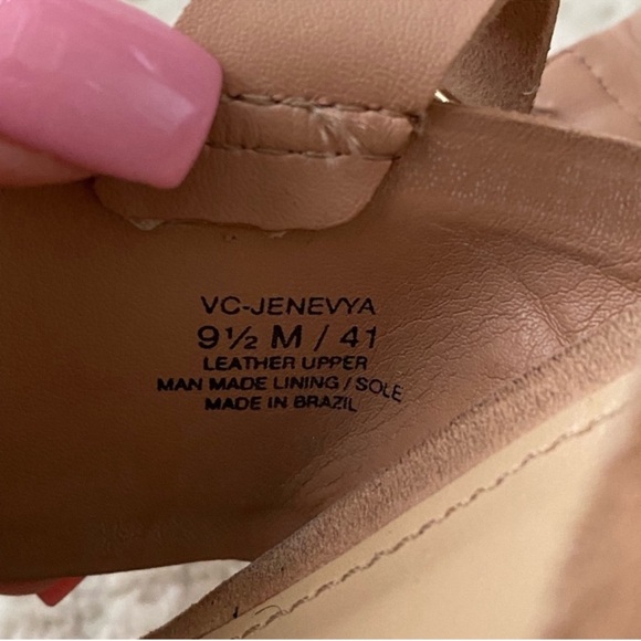 Vince Camuto Suede Square Toe Studded Platform Heels - Picture 7 of 7